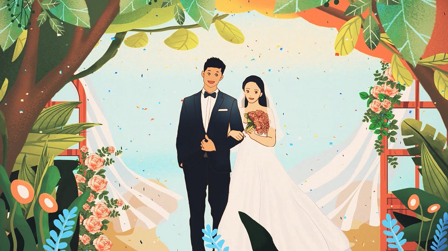 Video background đám cưới cô dâu chú rể