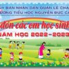 Phông nền Chào đón học sinh lớp 1