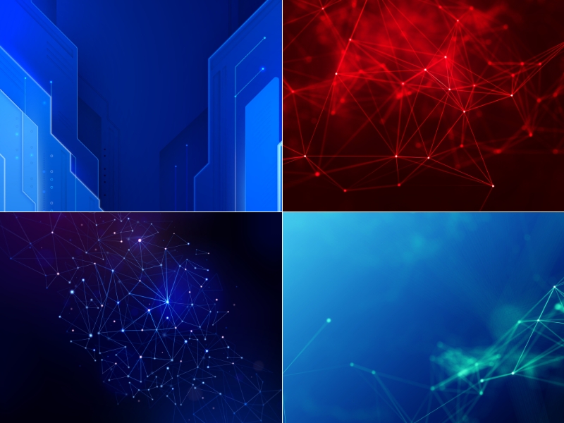 50 Hình nền PowerPoint công nghệ 3D kết hợp Dots miễn phí