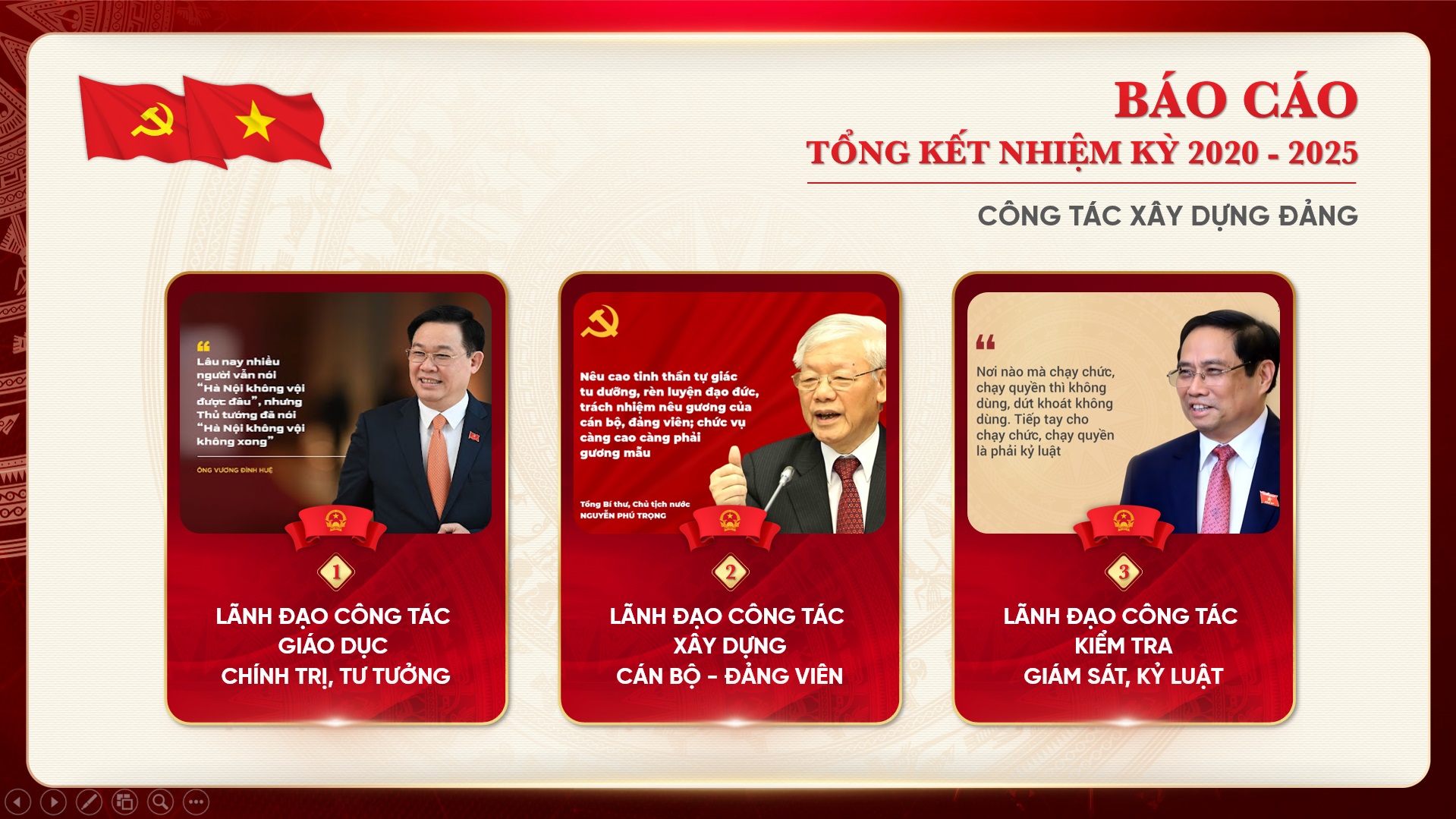 Slide Đại hội Đảng bộ nhiệm kỳ 2025 - 2030 tặng phông chữ (24 slide) 19 Báo cáo tổng kết nhiệm kỳ