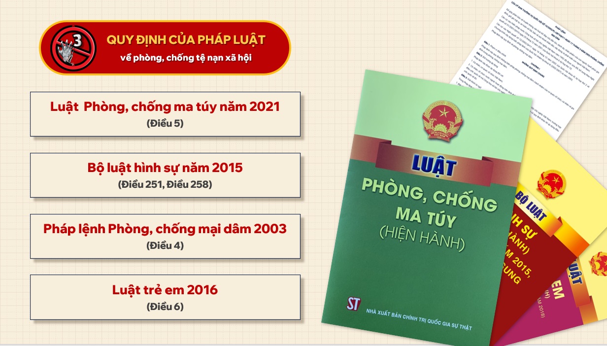 Slide Phòng chống tệ nạn xã hội tặng phông chữ 12 Quy định của pháp luật về phòng, chống tệ nạn xã hội