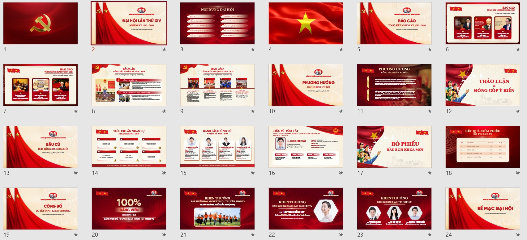 Slide Đại hội Đảng bộ nhiệm kỳ 2025 - 2030 tặng phông chữ (24 slide) 14 Tổng hợp 24 slide Đại hội Đảng bộ