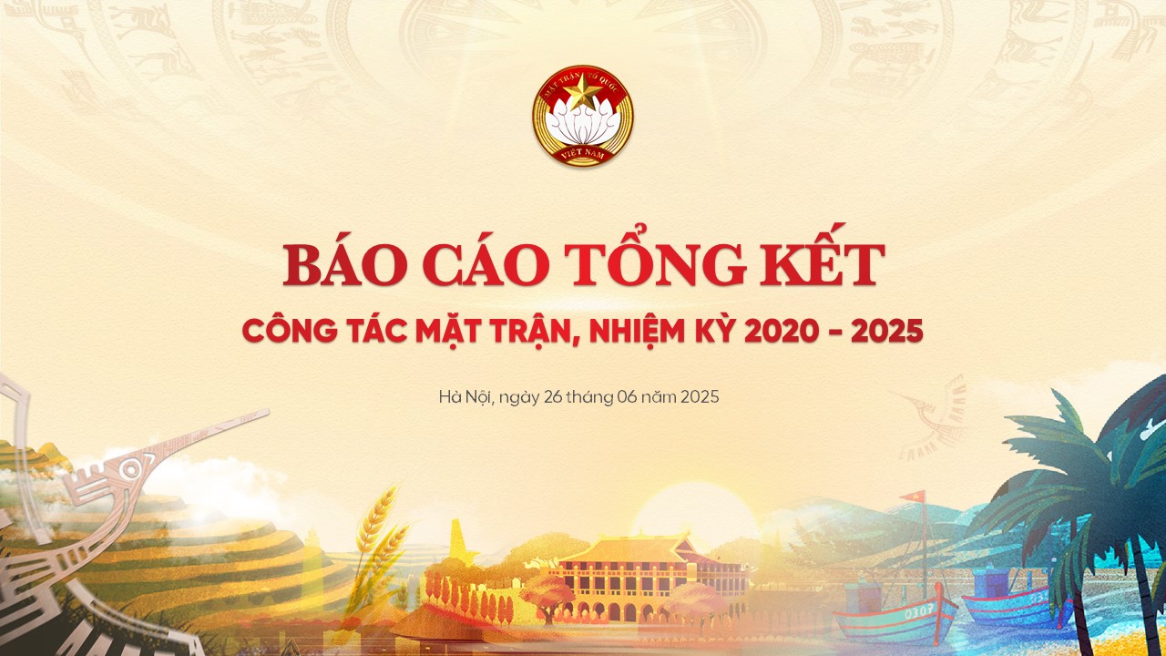 Slide Đại hội Mặt trận Tổ Quốc Việt Nam tặng phông chữ (32 slide) 19 Báo cáo tổng kết công tác mặt trận