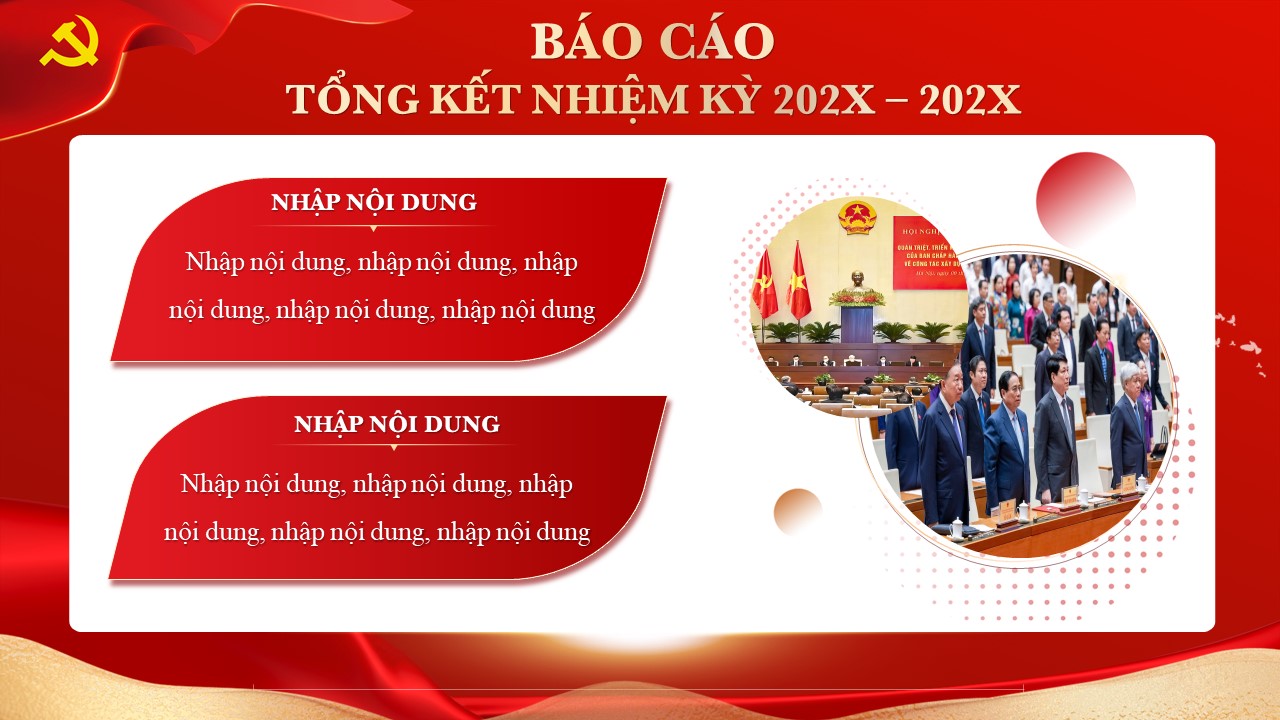 Slide Đại hội Chi Bộ tặng phông chữ (20 slide) 18 Báo cáo tổng kết nhiệm vụ