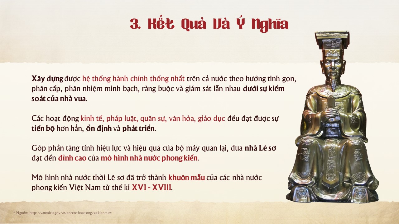 Slide về Vua Lê Thánh Tông và cuộc cải cách tặng kèm phông chữ 18 Kết quả và ý nghĩa