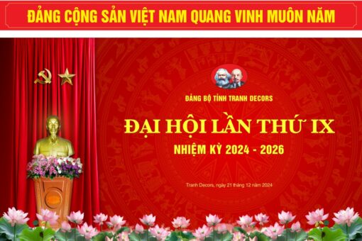 Phông nền Đại hội Đảng Bộ tặng phông chữ đẹp