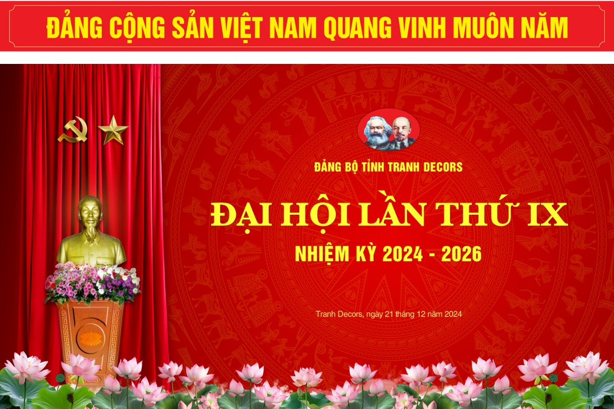 Phông nền Đại hội Đảng Bộ tặng phông chữ đẹp