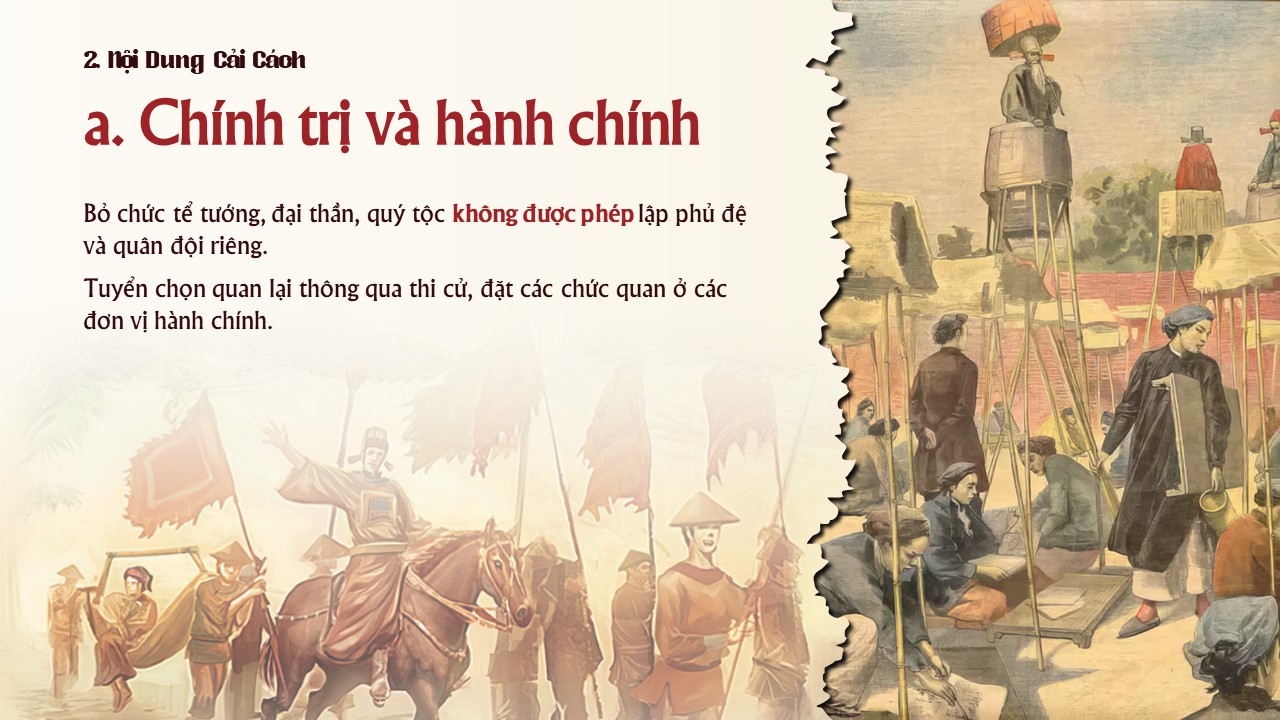 Slide về Vua Lê Thánh Tông và cuộc cải cách tặng kèm phông chữ 16 Nội dung cải cách