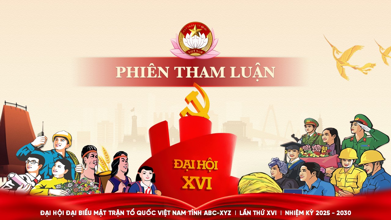 Slide Đại hội Mặt trận Tổ Quốc Việt Nam tặng phông chữ (32 slide) 24 Phiên tham luận