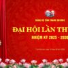 Phông nền đại hội Đảng bộ tặng phông chữ
