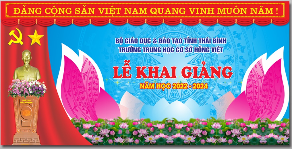 File corel backdrop lễ khai giảng năm học mới