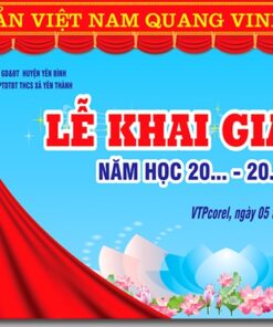 File corel phông nền lễ Khai giảng