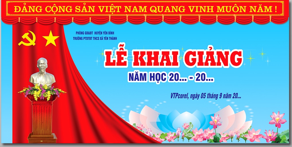 File corel phông nền lễ Khai giảng