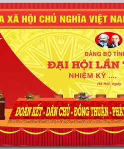 Market trang trí sân khấu Đại hội Đảng bộ bản Corel