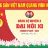 Mẫu backdrop phông nền Đại hội Đảng bộ bản Corel
