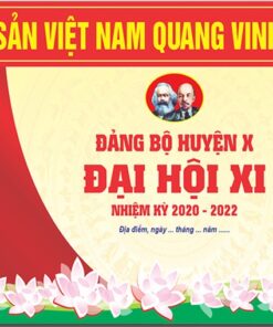 Mẫu backdrop phông nền Đại hội Đảng bộ bản Corel