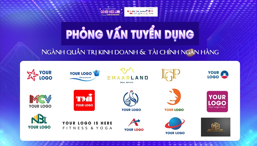 Mẫu backdrop tổ chức họp báo tuyển dụng