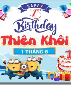 Mẫu background tổ chức tiệc sinh nhật cho bé trai
