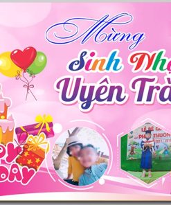 Mẫu corel background tiệc sinh nhật cho bé gái