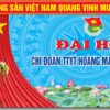 Mẫu corel phông nền Đại hội Chi đoàn