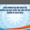 Mẫu vector backdrop chào mừng Đại hội Đảng bộ
