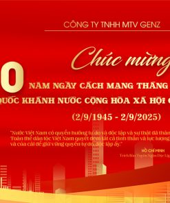 Banner chào mừng 80 năm Cách mạng Tháng Tám và Quốc Khánh 2-9