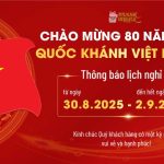 Mẫu banner thông báo lịch nghỉ lễ Quốc Khánh 2-9 tặng phông chữ