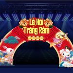 Mẫu market cổng chào Tết Trung Thu bản corel, tặng phông chữ