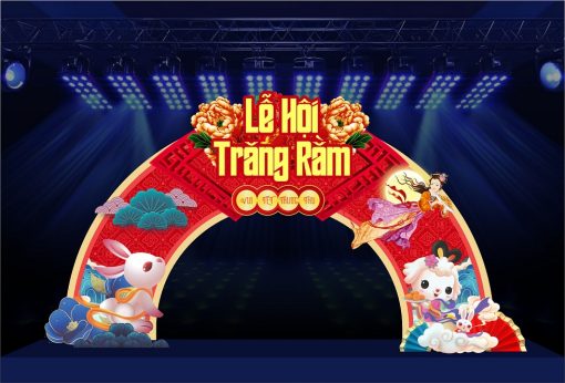 Market cổng chào Tết Trung Thu bản corel