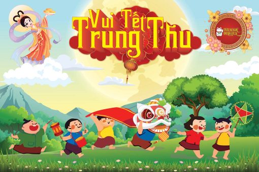 Mẫu backdrop vui Tết Trung Thu đẹp