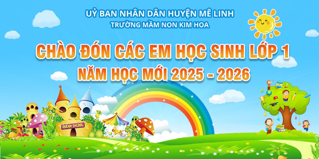 Mẫu phông nền Chào đón học sinh lớp 1, tặng phông chữ 2 Mẫu phông nền Chào đón học sinh lớp 1
