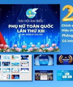 Slide Đại hội Phụ Nữ toàn quốc tặng phông chữ đẹp