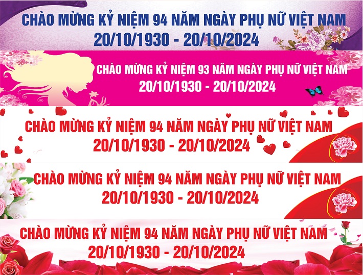Bandroll chào mừng ngày Phụ nữ Việt Nam 2 Bandroll chào mừng ngày Phụ nữ Việt Nam