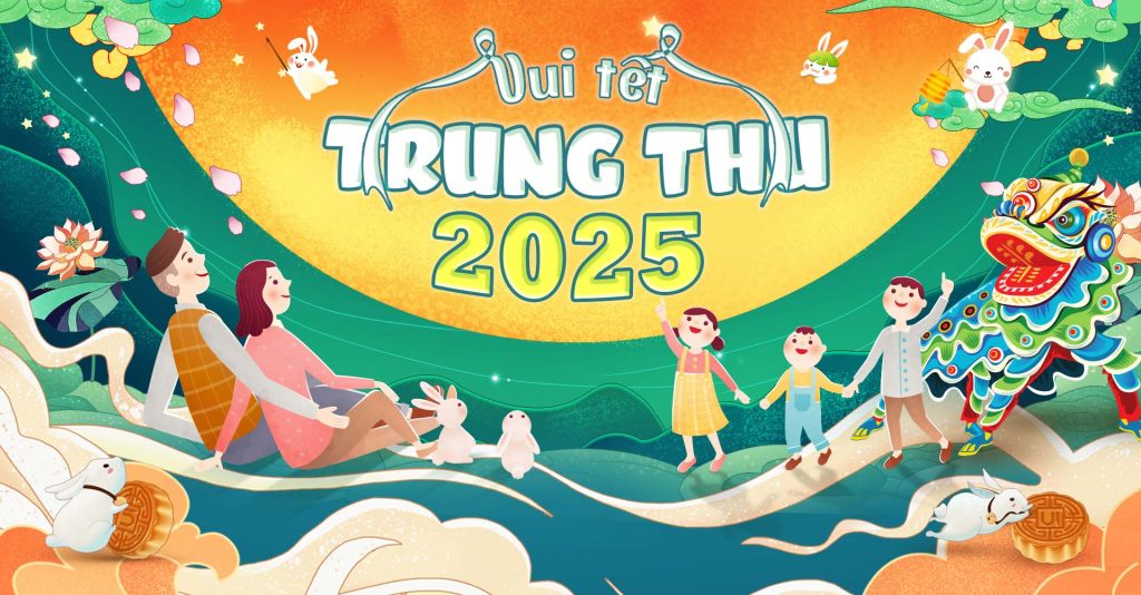 Mẫu banner Vui Tết Trung Thu 2025, tặng phông chữ 2 Mẫu banner Vui Tết Trung Thu 2025