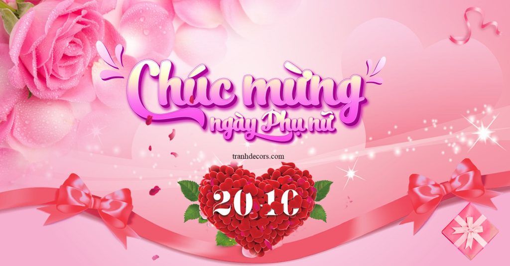 Mẫu corel backdrop Ngày phụ nữ Việt Nam 20-10