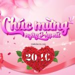 Mẫu corel backdrop Ngày phụ nữ Việt Nam 20-10, tặng phông chữ