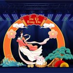 Mẫu corel tiểu cảnh trang trí cổng chào Tết Trung Thu 2025