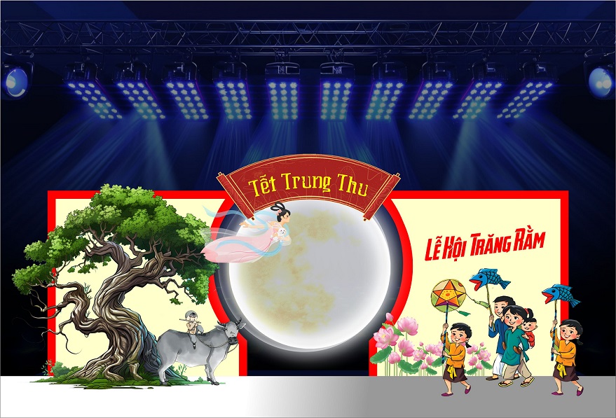 Mẫu corel tiểu cảnh trang trí lễ hội Tết Trung Thu 2 Mẫu corel tiểu cảnh trang trí lễ hội Tết Trung Thu
