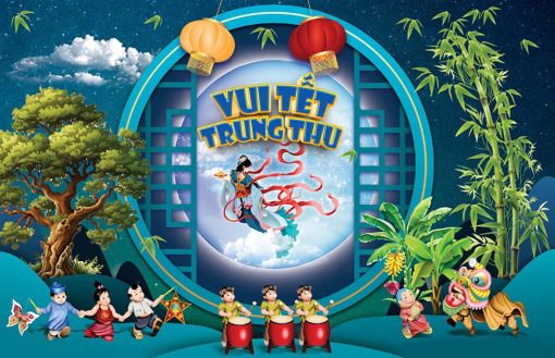 Mẫu phông nền Tết trung thu 2025