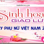 Mẫu phông nền giao lưu mừng ngày Phụ nữ Việt Nam 20-10