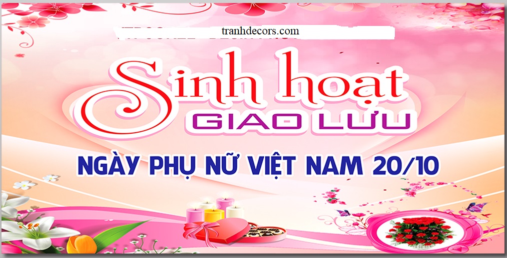 Mẫu phông nền giao lưu mừng ngày Phụ nữ Việt Nam 20-10