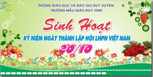 Mẫu phông nền sinh hoạt Hội Liên Hiệp Phụ Nữ Việt Nam