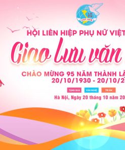 Mẫu phông nền văn nghệ thành lập hội Liên Hiệp Phụ Nữ Việt Nam