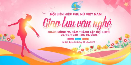 Mẫu phông nền văn nghệ thành lập hội Liên Hiệp Phụ Nữ Việt Nam