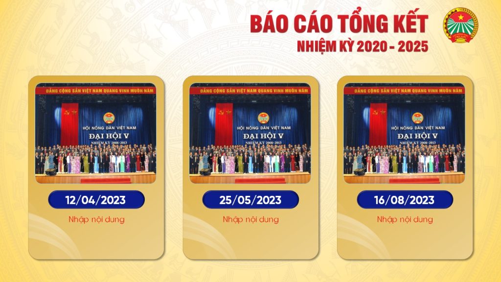 Mẫu trình bày báo cáo hoạt động của Đại hội