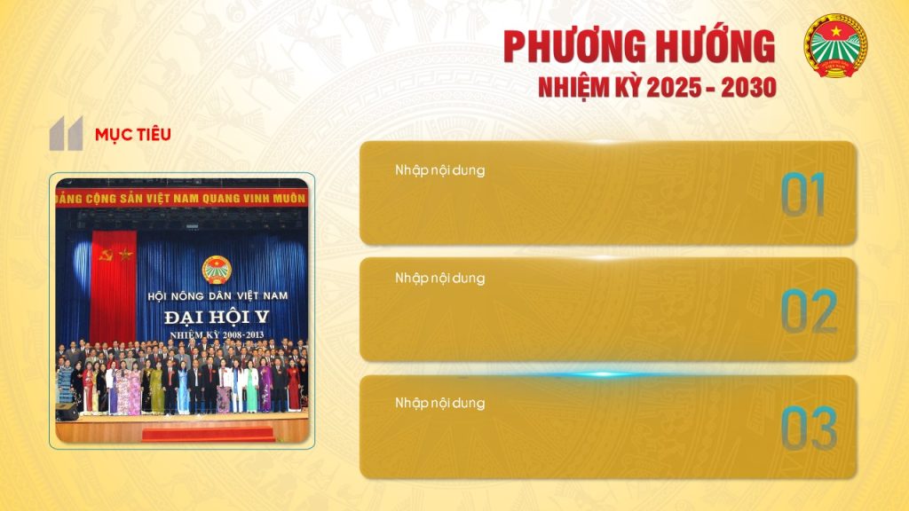 Mẫu trình bày phương hướng nhiệm vụ tại Đại hội Nông dân