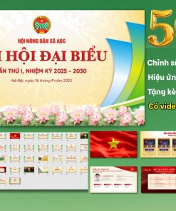 Slide Đại hội Nông dân 50 trang, tặng phông chữ