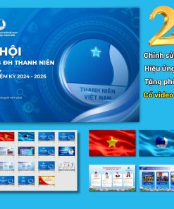 Slide đại hội Liên hiệp Thanh niên Việt Nam 27 trang, tặng phông chữ
