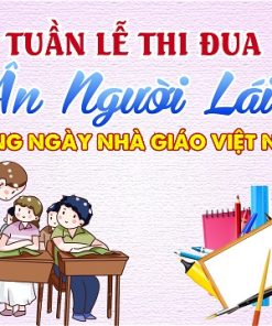 Mẫu backdrop thi đua chào mừng ngày Nhà giáo Việt Nam 20-11
