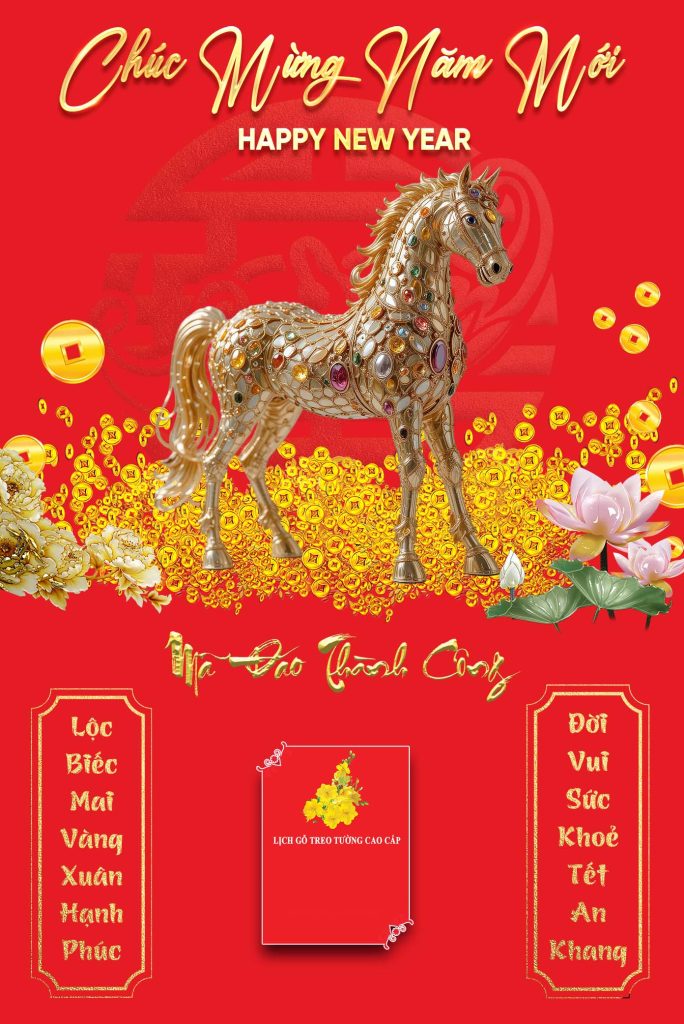 Mẫu lịch bloc năm 2026 Tết Bính Ngọ 2 Mẫu lịch bloc năm 2026 Tết Bính Ngọ